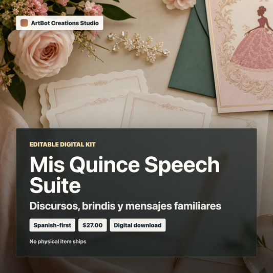 Mis Quince Speech Suite / Discursos y Brindis ES/EN